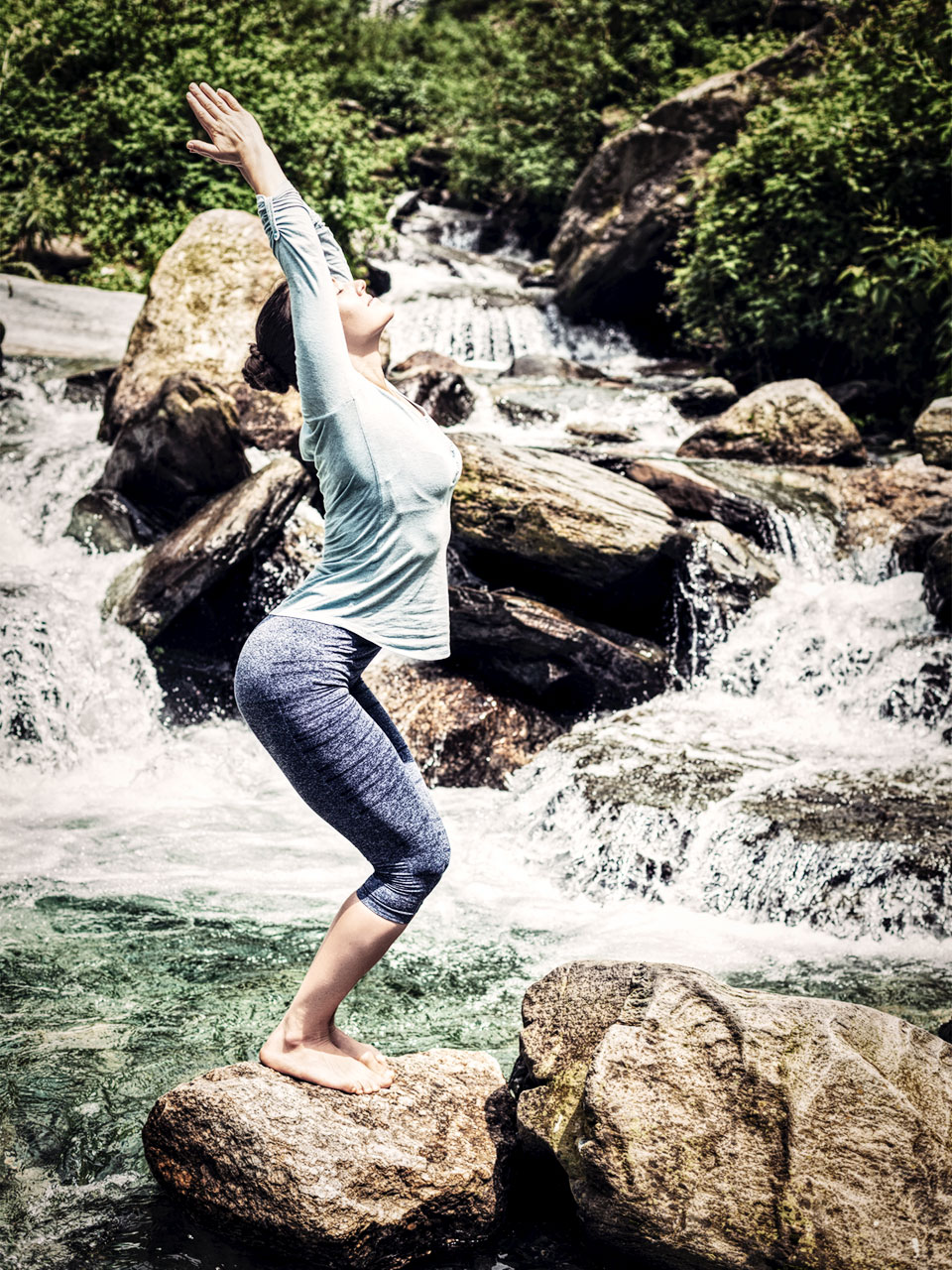 Woman Performing Chair Pose