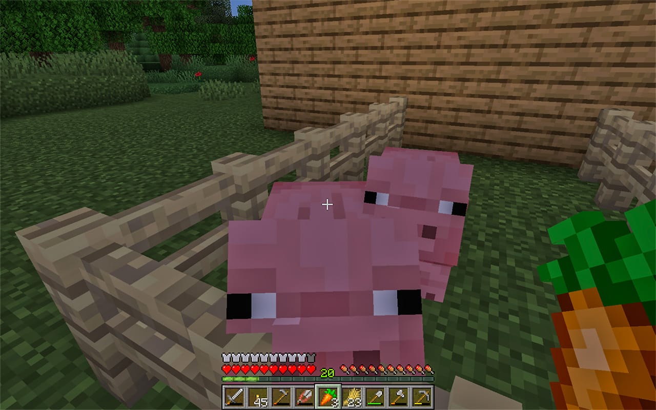 minecraft pig portrait poster