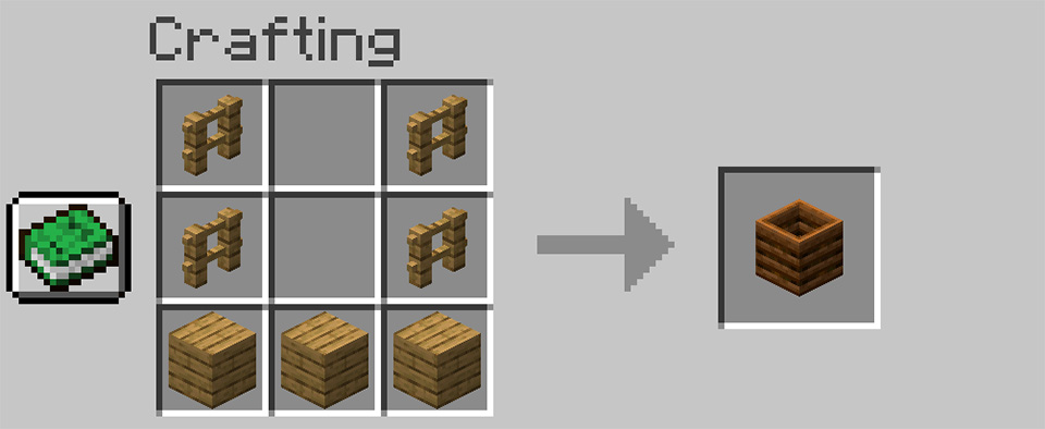 Crafting a Composter in Minecraft