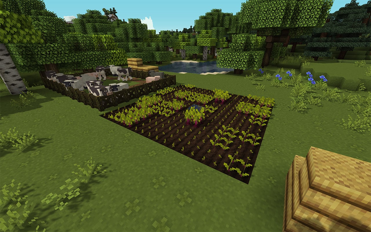 Simple farm in Minecraft