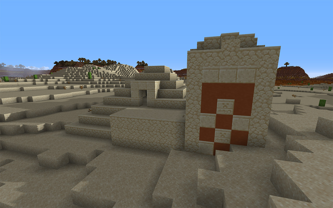 A desert temple in Minecraft