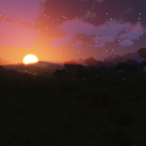 Gorgeous Sunset in Minecraft