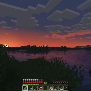 End of the Day in Minecraft