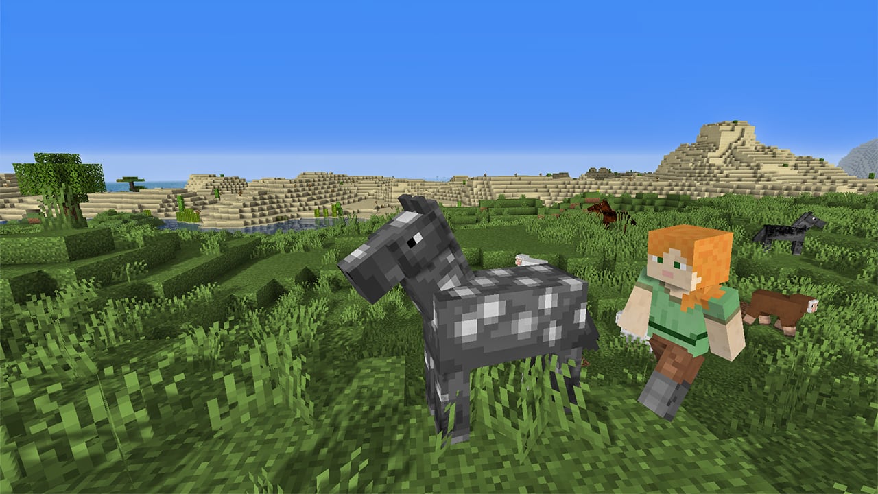 Approaching a Horse in Minecraft