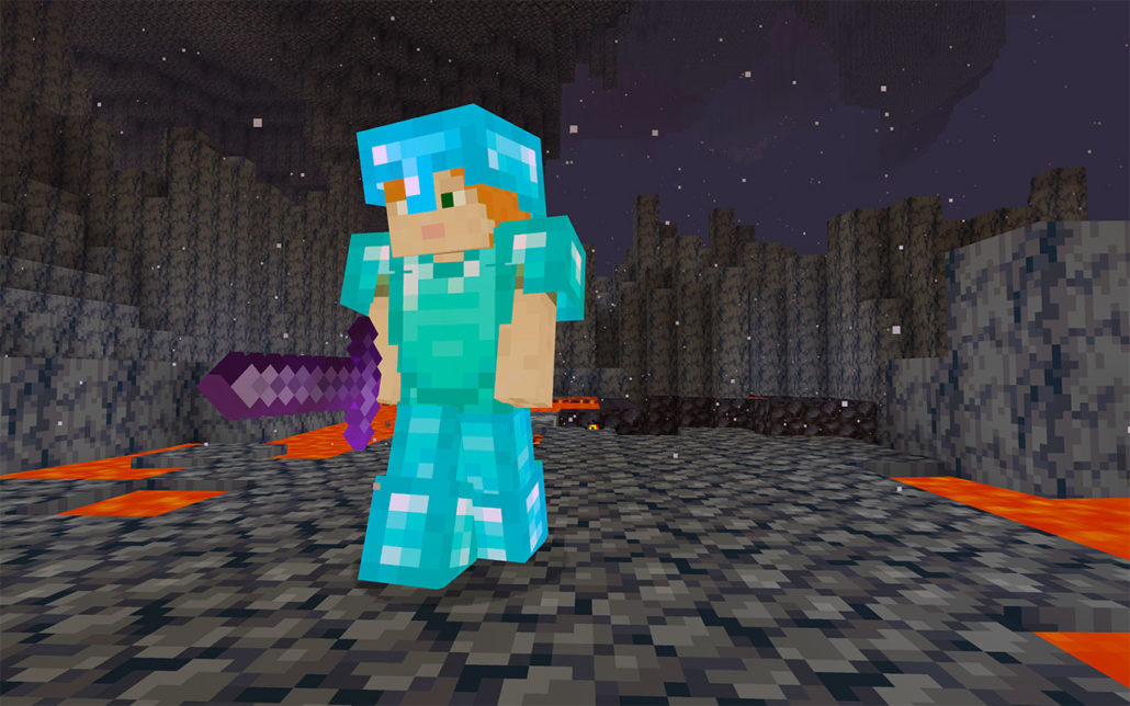 Herobrine with sword