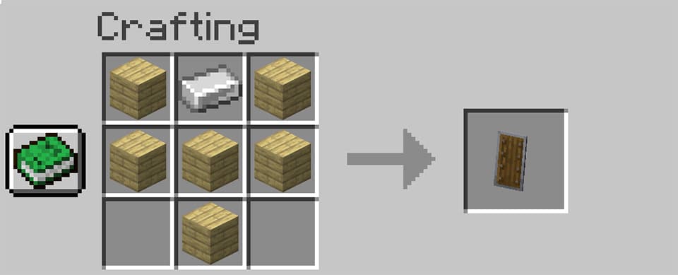 Screenshot showing make a shield in minecraft in Minecraft