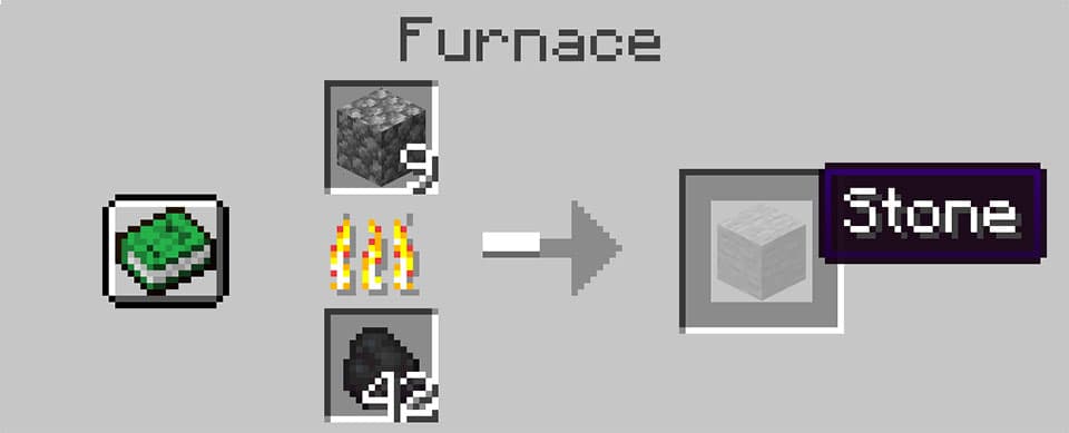 Screenshot showing make smooth stone in minecraft in Minecraft