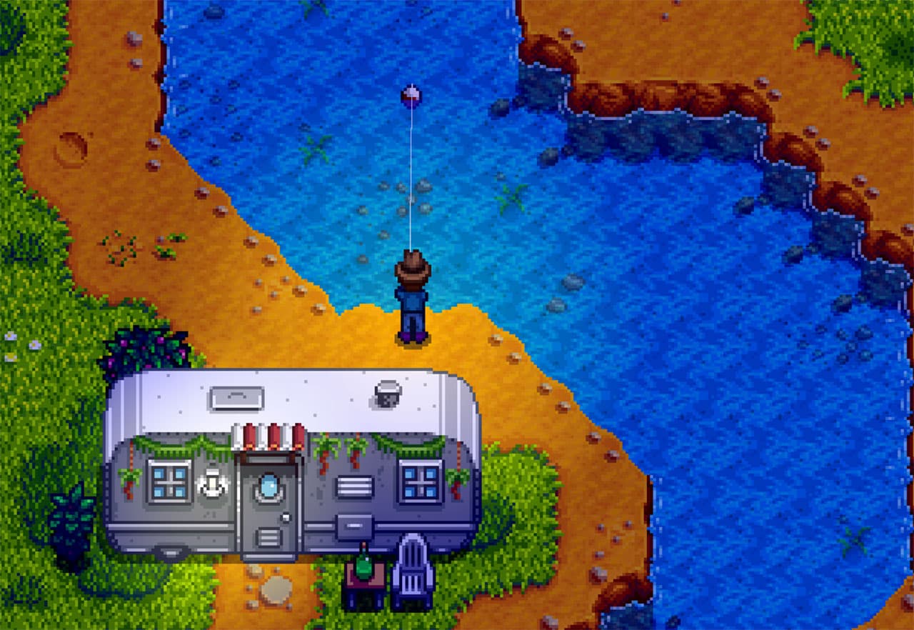 Screenshot showing use bait in stardew valley in Stardew Valley