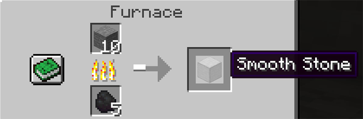 Stone plus coal for smooth stone